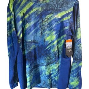 Realtree Vibrant Blue and Green Long Sleeve Shirt
